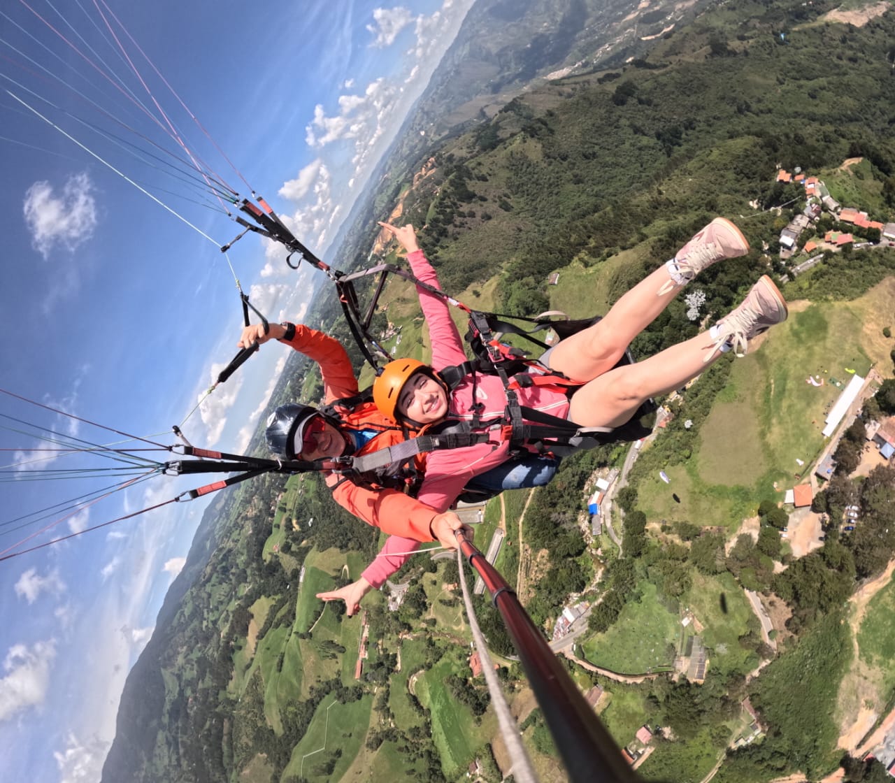 Vista panorámica desde el parapente